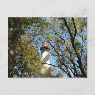 LIGHTHOUSE THROUGH THE TREES POSTCARD