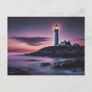 Lighthouse Twilight  Postcard