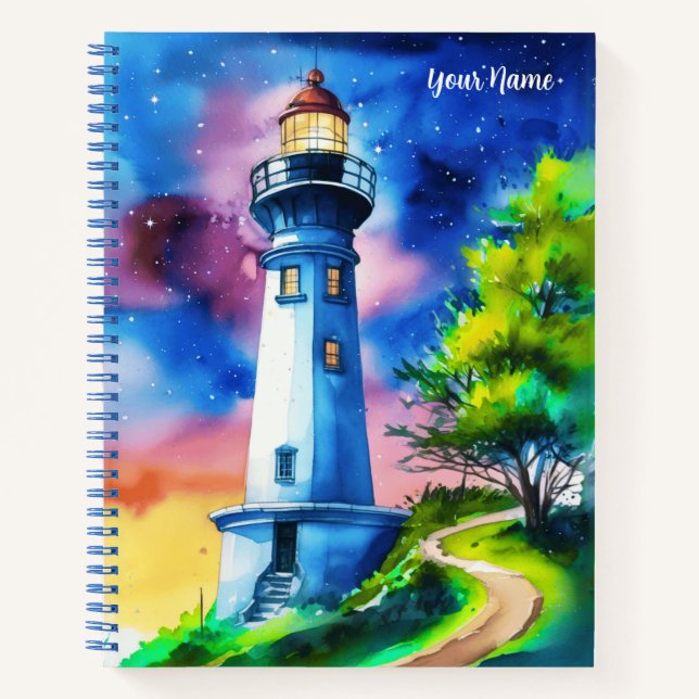 Lighthouse Under a Starry Sky Journal (Front)