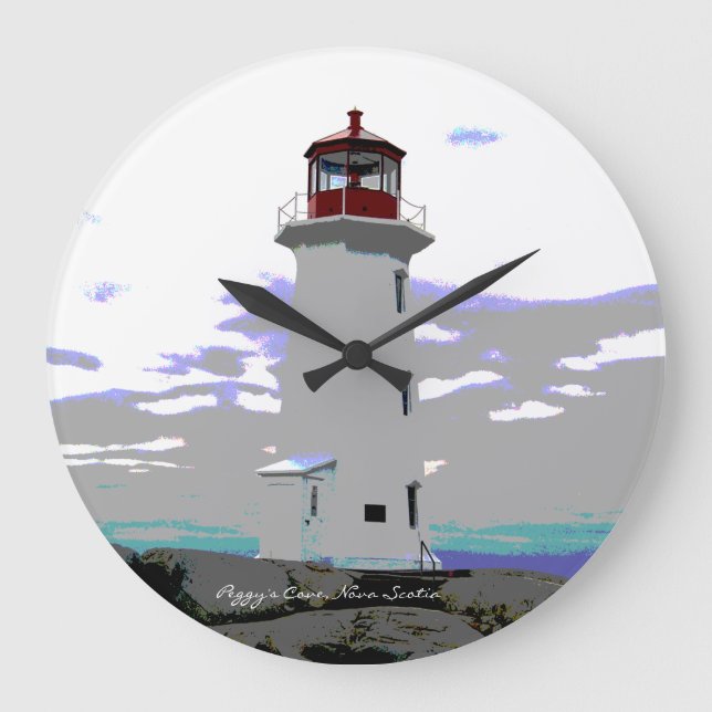 Lighthouse Wall  clock Peggy's Cove Nova Scotia (Front)