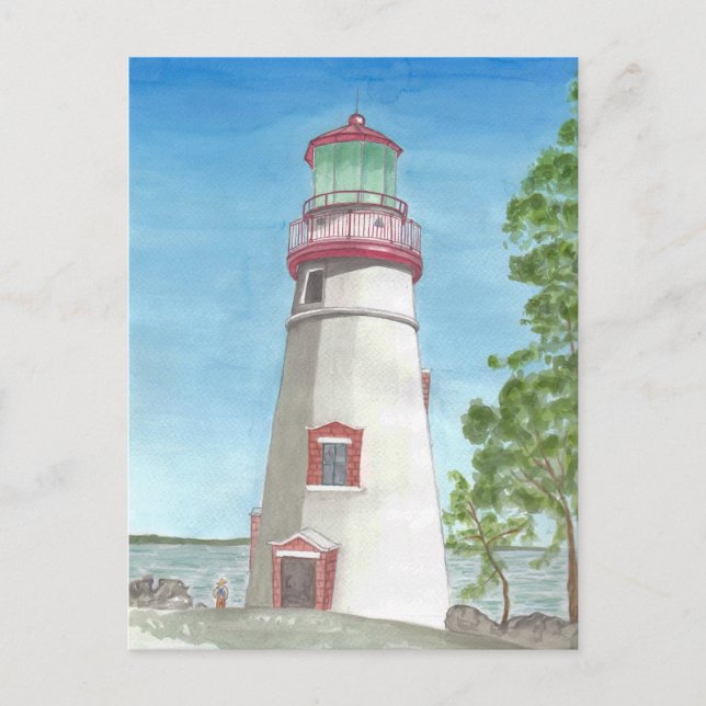 Lighthouse Watercolor Postcard (Front)