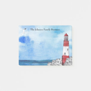 Lighthouse Watercolor Scene Art Post-it Notes