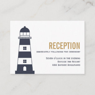 Lighthouse Wedding Reception Enclosure Card
