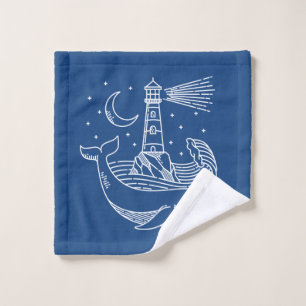 Lighthouse Whale Bath Towel Set