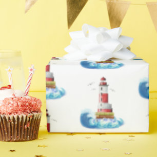 Lighthouse With Wave Wrapping Paper