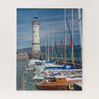 Lighthouse Yachts Port of Lindau Bodensee Germany