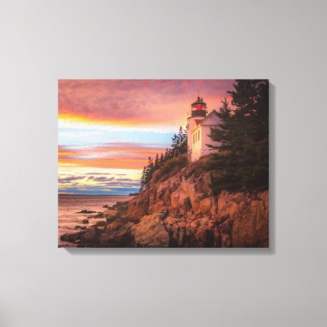 Lighthouses | Acadia National Park Maine Canvas Print (Front)