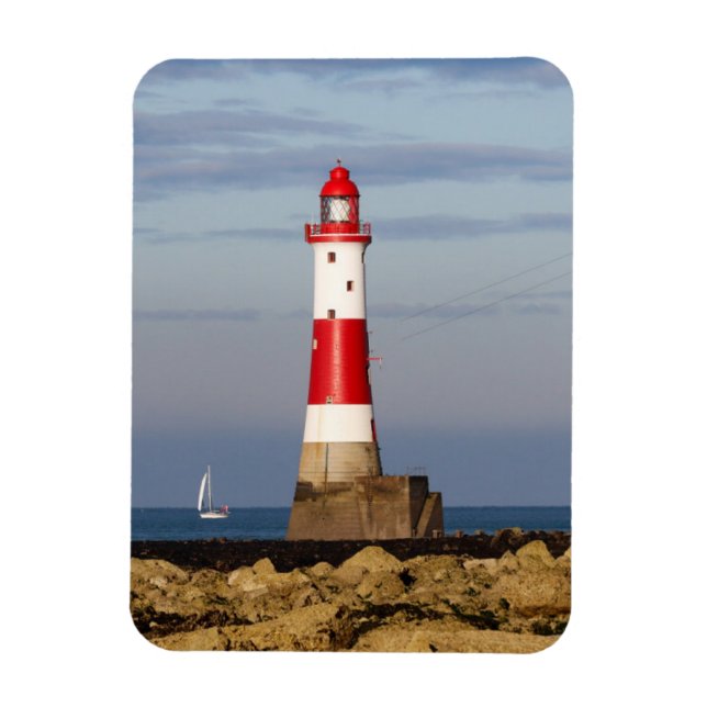 Lighthouses | Beachy Head Lighthouse England Magnet (Vertical)