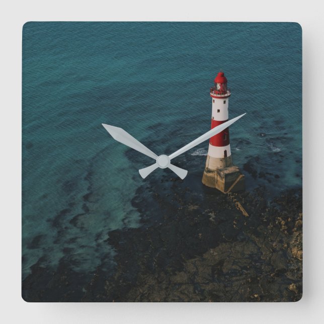 Lighthouses | Beachy Head Lighthouse England Square Wall Clock (Front)