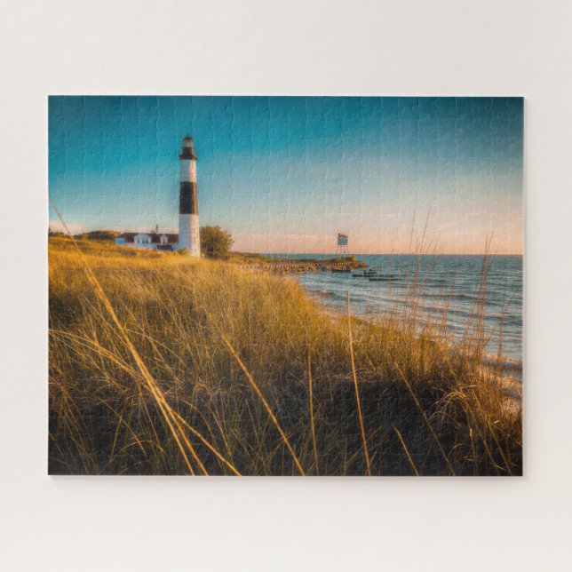 Lighthouses | Big Sable Lighthouse Ludington, MI Jigsaw Puzzle (Horizontal)