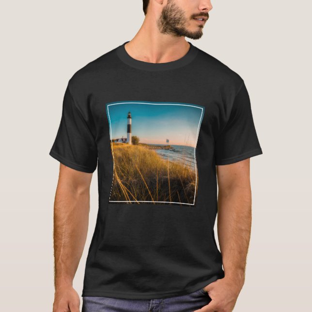 Lighthouses | Big Sable Lighthouse Ludington, MI T-Shirt (Front)