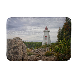 Lighthouses Big Tub Harbour Tobermory Ontario Bath Mat