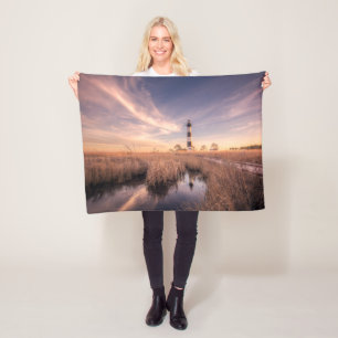 Lighthouses Bodie Island Outerbanks NC Fleece Blanket