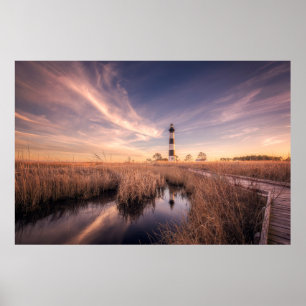 Lighthouses Bodie Island Outerbanks NC Poster