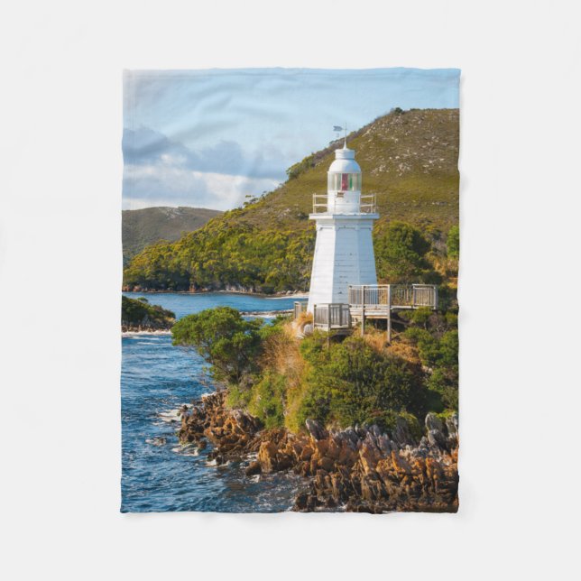 Lighthouses | Bonnet Island Lighthouse Fleece Blanket (Front)