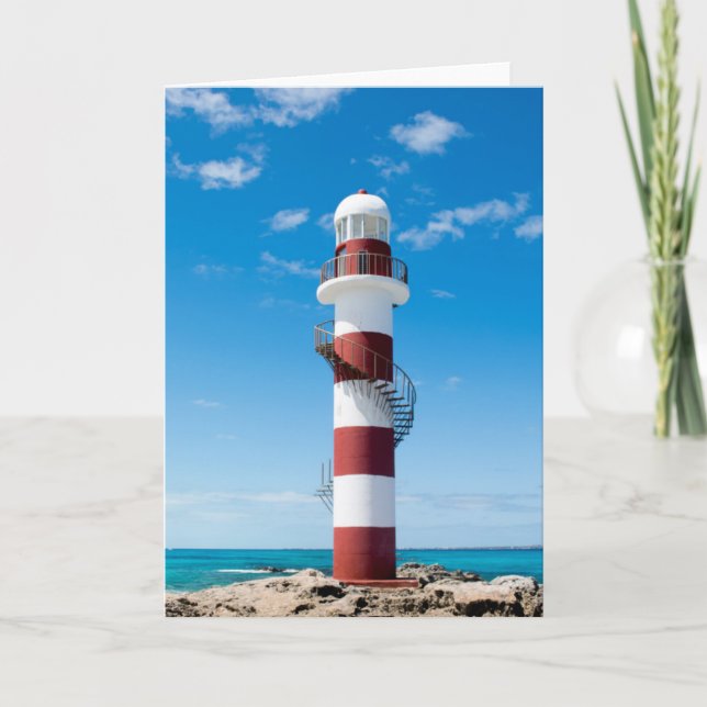 Lighthouses | Cancun Quintana Roo Mexico Card (Front)