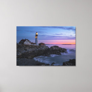 Lighthouses Cape Elizabeth Maine Lighthouse Canvas Print
