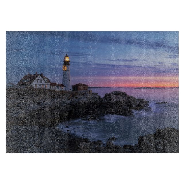 Lighthouses | Cape Elizabeth Maine Lighthouse Cutting Board (Front)