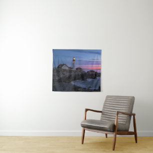 Lighthouses   Cape Elizabeth Maine Lighthouse Tapestry