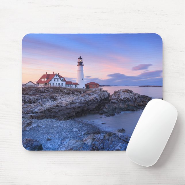 Lighthouses | Cape Elizabeth, Maine Mouse Pad (With Mouse)