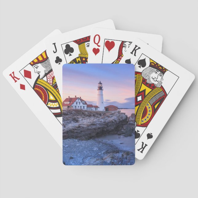 Lighthouses | Cape Elizabeth, Maine Playing Cards (Back)