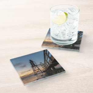 Lighthouses Eversand-Oberfeue Germany Glass Coaster
