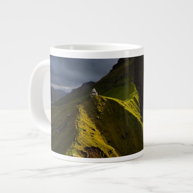 Lighthouses | Faroe Islands Denmark Large Coffee Mug (Front Left)