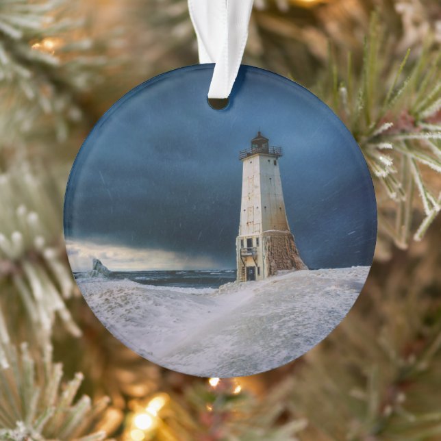Lighthouses | Frankfort Lighthouse Lake Michigan Ornament (Tree)