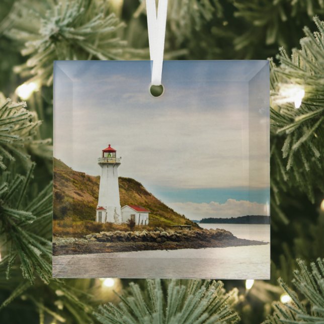 Lighthouses | Georges Island Lighthouse Glass Tree Decoration (Insitu)