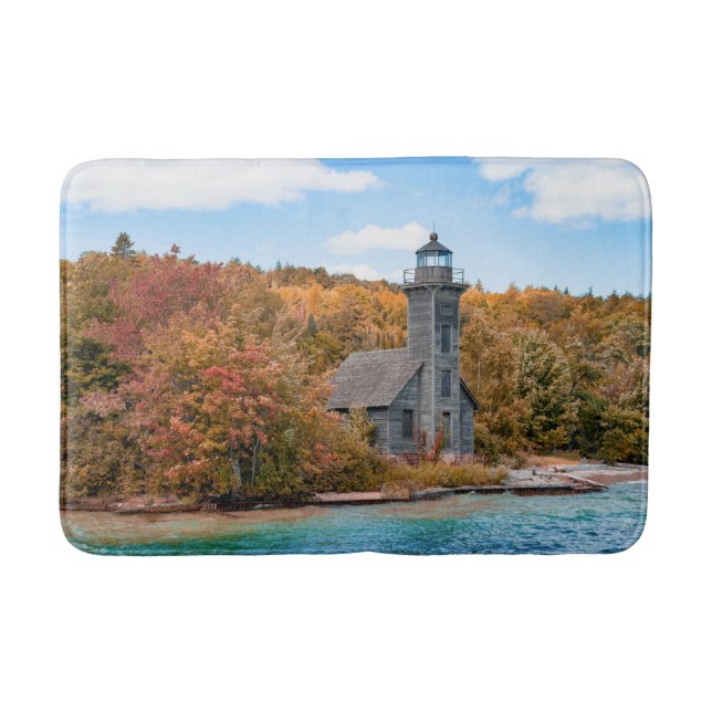 Lighthouses | Grand Island East Channel Light Bath Mat (Front)