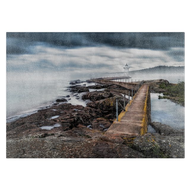 Lighthouses | Grand Marais Lighthouse Minnesota Cutting Board (Front)