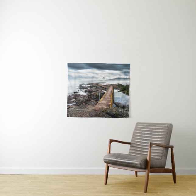Lighthouses | Grand Marais Lighthouse Minnesota Tapestry (In Situ (Horizontal))
