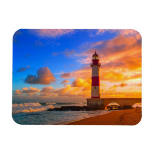 Lighthouses Itapuã Brazil Lighthouse Magnet