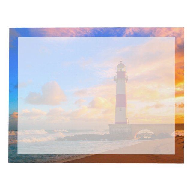 Lighthouses | Itapuã Brazil Lighthouse Notepad (Front)