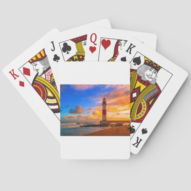 Lighthouses | Itapuã Brazil Lighthouse Playing Cards (Back)