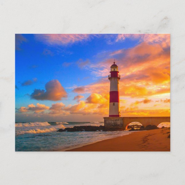 Lighthouses | Itapuã Brazil Lighthouse Postcard (Front)