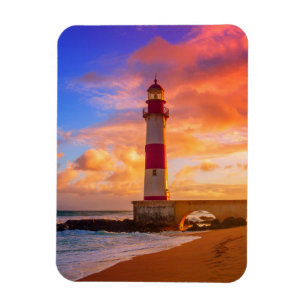 Lighthouses   Itapuã Lighthouse Bahia Brazil Magnet