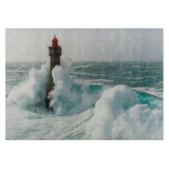 Lighthouses | Jument Lighthouse Ouessant France Cutting Board (Front)