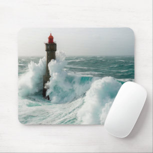 Lighthouses   Jument Lighthouse Ouessant France Mouse Pad