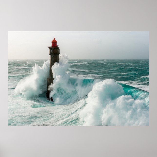 Lighthouses | Jument Lighthouse Ouessant France Poster (Front)