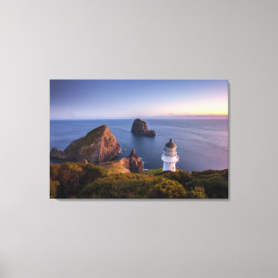 Lighthouses Lighthouse Cape Brett New Zealand Canvas Print