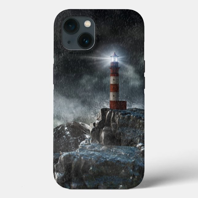 Lighthouses | Lighthouse in the Storm Case-Mate iPhone Case (Back)