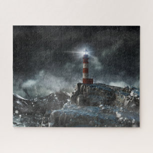 Lighthouses   Lighthouse in the Storm Jigsaw Puzzle