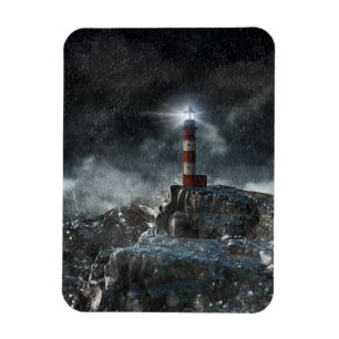 Lighthouses Lighthouse in the Storm Magnet
