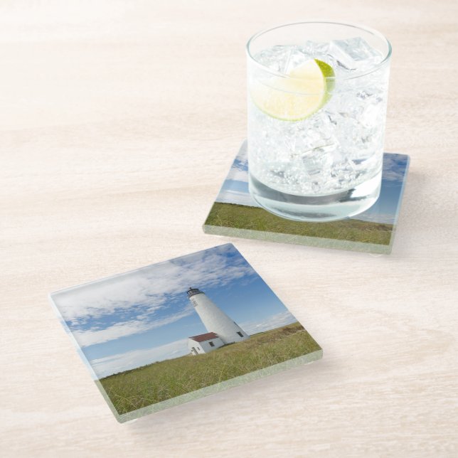 Lighthouses | Lighthouse Massachusetts Glass Coaster (Angled)