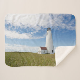 Lighthouses   Lighthouse Massachusetts Sherpa Blanket