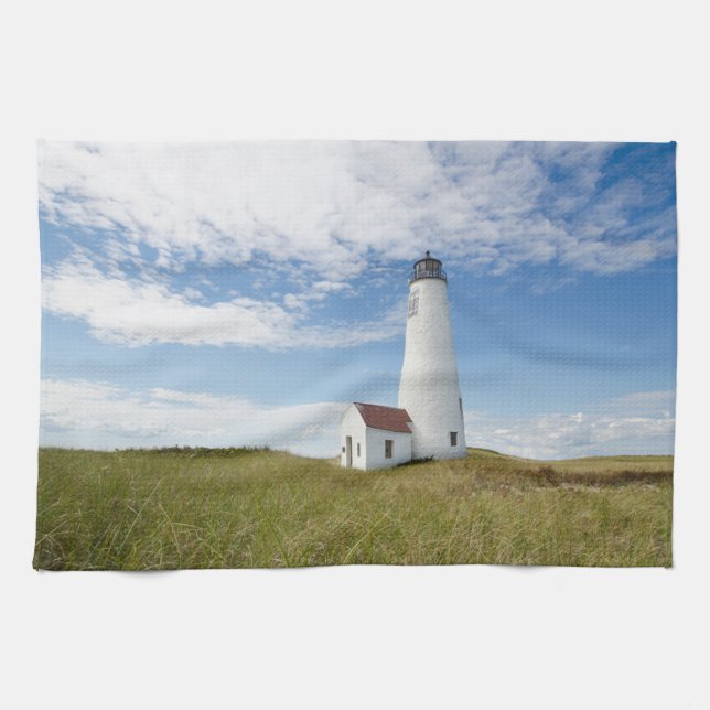 Lighthouses | Lighthouse Massachusetts Tea Towel (Horizontal)