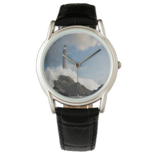 Lighthouses   Lighthouse With Crashing Waves Watch