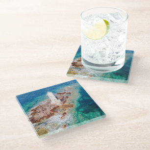 Lighthouses   Mangiabarche Lighthouse Italy Glass Coaster