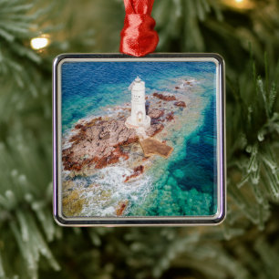 Lighthouses Mangiabarche Lighthouse Italy Metal Tree Decoration